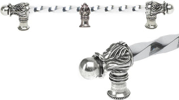 Acanthus 12'' cc with 3/8'' twist bar Romanesque style with center brace 782-9