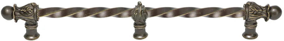 Acanthus 18'' cc with 3/8'' twist bar Romanesque style with center brace 783-3
