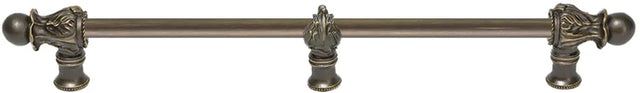 Acanthus 18'' cc with 1/2'' round smooth bar Romanesque style with center brace 783S-3