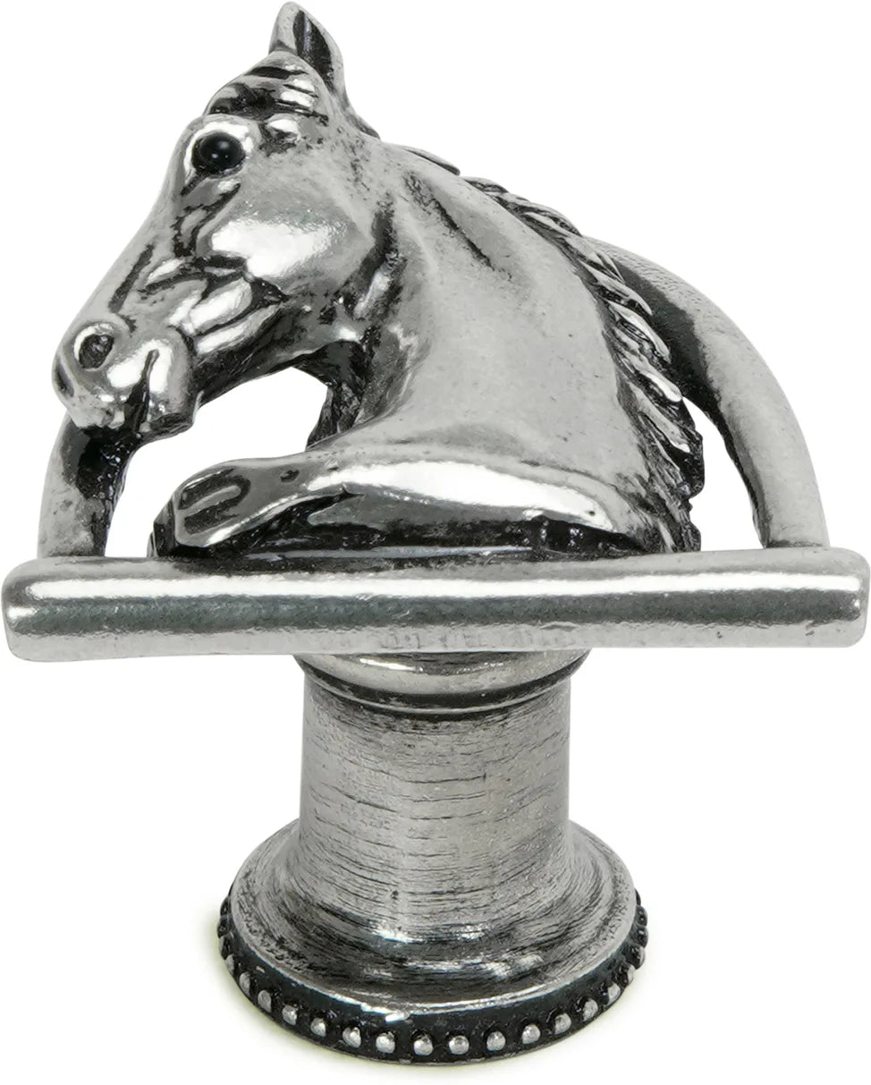Americana horse in stirrup with strap knob left in finish Chalice 8002-9