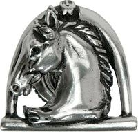 Americana horse in stirrup with strap knob left in finish Chalice 8002-9