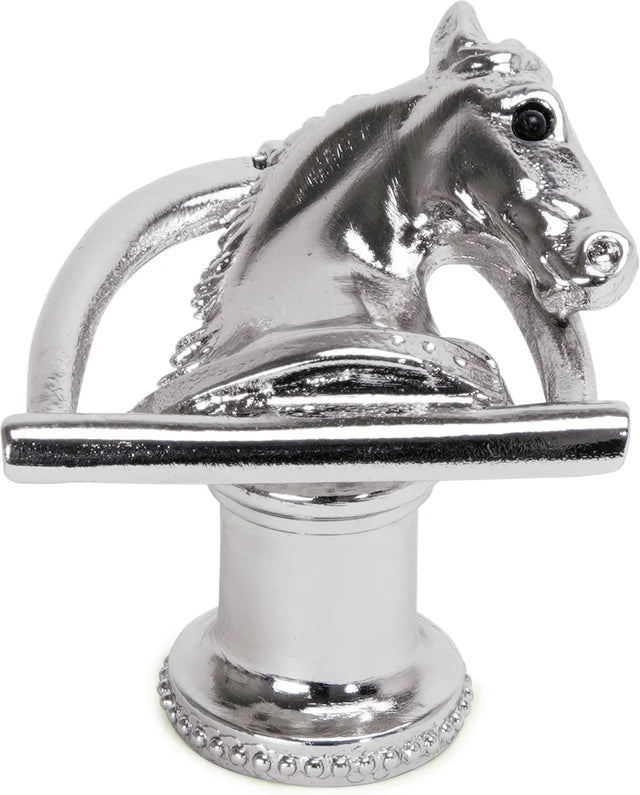 Americana horse in stirrup with strap knob right in finish Platinum 8003-24