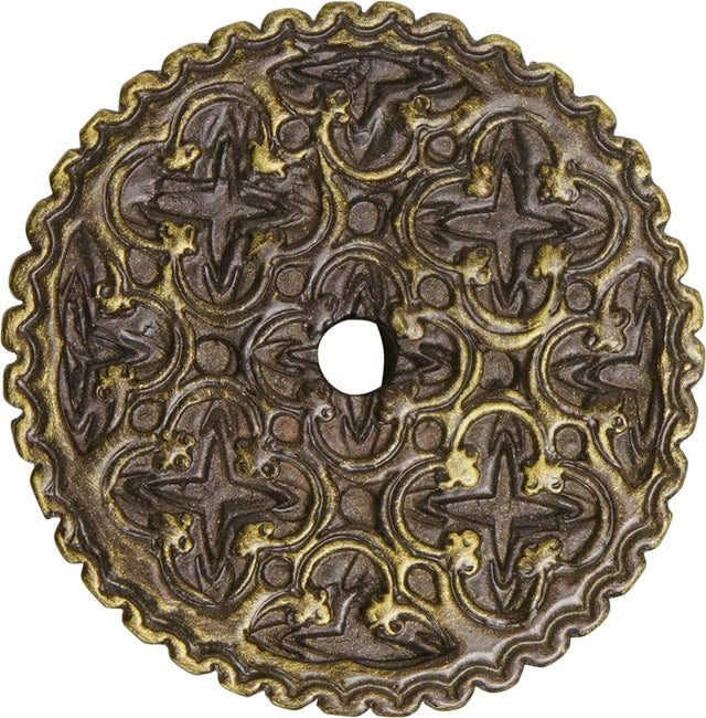 Americana round tularosa escutcheon in finish Antique Brass 8005-3