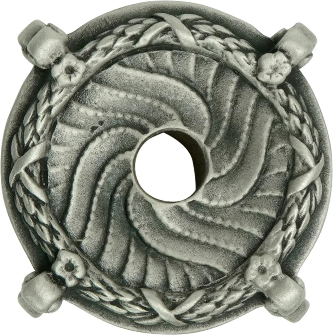 Americana round escutcheon with corbels in finish 8006