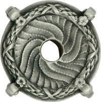 Americana round escutcheon with corbels in finish 8006