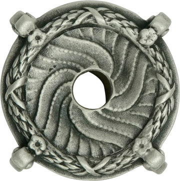 Americana round escutcheon with corbels in finish 8006