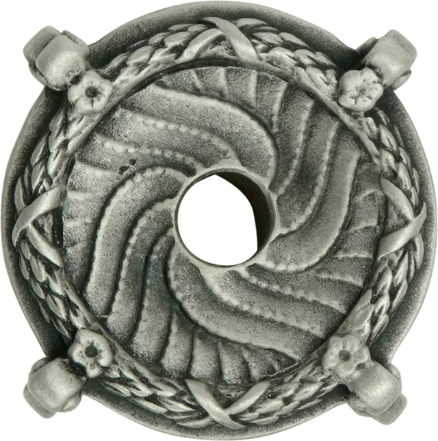Americana round escutcheon with corbels in finish 8006