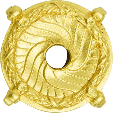 Americana round escutcheon with corbels in finish Satin Gold 8006-8