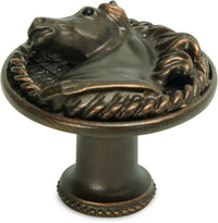 Americana horse in rope knob left in finish 8028