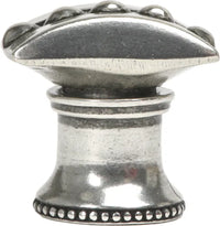 Classic/Beaded Beaded center rectangle knob with flared foot 809B