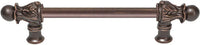 Acanthus 6'' cc with 1/2'' round smooth bar long pull Romanesque style 821S-22