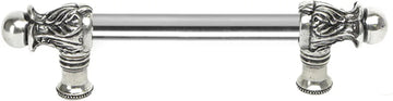 Acanthus 6'' cc with 1/2'' smooth bar long pull Romanesque style in Chalice. 821S-9