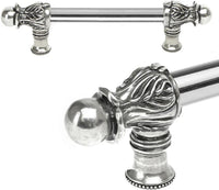 Acanthus 6'' cc with 1/2'' smooth bar long pull Romanesque style in Chalice. 821S-9