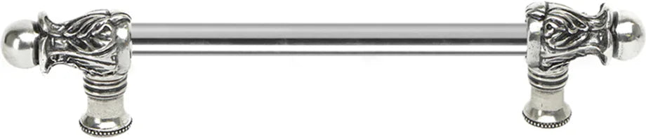 Acanthus 9'' cc with 1/2'' smooth bar long pull Romanesque style in Chalice. 822S-9