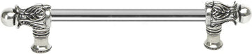 Acanthus 9'' cc with 1/2'' smooth bar long pull Romanesque style in Chalice. 822S-9