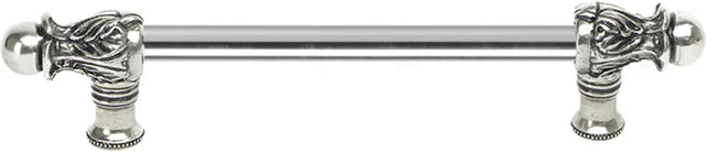 Acanthus 9'' cc with 1/2'' smooth bar long pull Romanesque style in Chalice. 822S-9