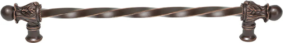 Acanthus 12'' cc with 3/8'' twist bar long pull Romanesque style 823-22