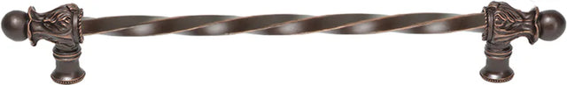 Acanthus 12'' cc with 3/8'' twist bar long pull Romanesque style 823-22