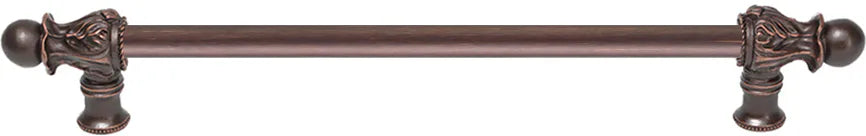 Acanthus 12'' cc with 1/2'' round smooth bar long pull Romanesque style 823S-22