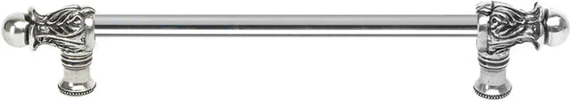 Acanthus 12'' cc with 1/2'' smooth bar long pull Romanesque style in Chalice. 823S-9