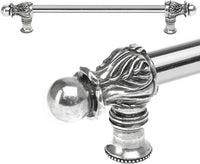 Acanthus 12'' cc with 1/2'' smooth bar long pull Romanesque style in Chalice. 823S-9