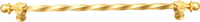 Acanthus 18'' cc with 3/8'' twist bar long pull Romanesque style in Gilded Mercury. 824-8