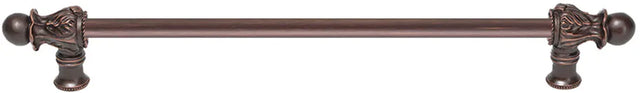 Acanthus 18'' cc with 1/2'' round smooth bar long pull Romanesque style 824S-22