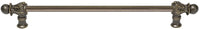 Acanthus 18'' cc with 1/2'' smooth bar long pull Romanesque style in Antique Brass. 824S-3