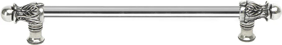 Acanthus 18'' cc with 1/2'' smooth bar long pull Romanesque style in Chalice. 824S-9