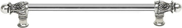 Acanthus 18'' cc with 1/2'' smooth bar long pull Romanesque style in Chalice. 824S-9