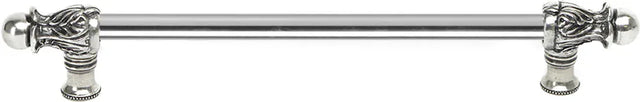 Acanthus 18'' cc with 1/2'' smooth bar long pull Romanesque style in Chalice. 824S-9