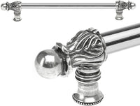 Acanthus 18'' cc with 1/2'' smooth bar long pull Romanesque style in Chalice. 824S-9