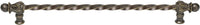 Acanthus 22'' cc with 3/8'' twist bar long pull Romanesque style in Antique Brass. 825-3