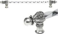 Acanthus 22'' cc with 3/8'' twist bar long pull Romanesque style in Chalice. 825-9