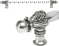 Acanthus 22'' cc with 3/8'' twist bar long pull Romanesque style in Chalice. 825-9