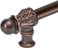 Acanthus 22'' cc with 1/2'' round smooth bar long pull Romanesque style 825S-22