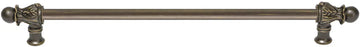 Acanthus 22'' cc with 1/2'' smooth bar long pull Romanesque style in Antique Brass. 825S-3