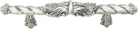 Acanthus 4'' cc large pull Romanesque style in Satin. 826-11