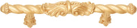 Acanthus 4'' cc large pull Romanesque style in Soft Gold. 826-27