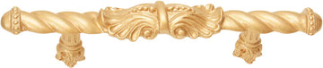 Acanthus 4'' cc large pull Romanesque style in Soft Gold. 826-27