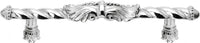 Acanthus 5'' cc large pull Romanesque style in Platinum. 827-24
