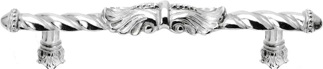 Acanthus 5'' cc large pull Romanesque style in Platinum. 827-24