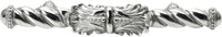 Acanthus 5'' cc large pull Romanesque style in Platinum. 827-24