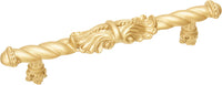 Acanthus 5'' cc large pull Romanesque style in Soft Gold. 827-27