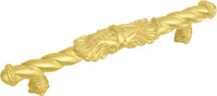 Acanthus 5'' cc large pull Romanesque style in Gilded Mercury. 827-8