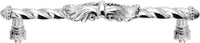 Acanthus 6'' cc large pull Romanesque style in Platinum. 828-24