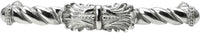 Acanthus 6'' cc large pull Romanesque style in Platinum. 828-24