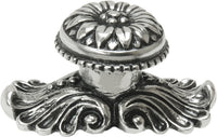 Acanthus large knob with flared foot Rosette style with medium backplate in Chalice. 830842-9