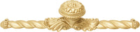 Acanthus large knob with flared foot Rosette style with large backplate in Soft Gold. 830846-27