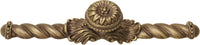 Acanthus large knob with flared foot Rosette style with large backplate in Antique Brass. 830846-3